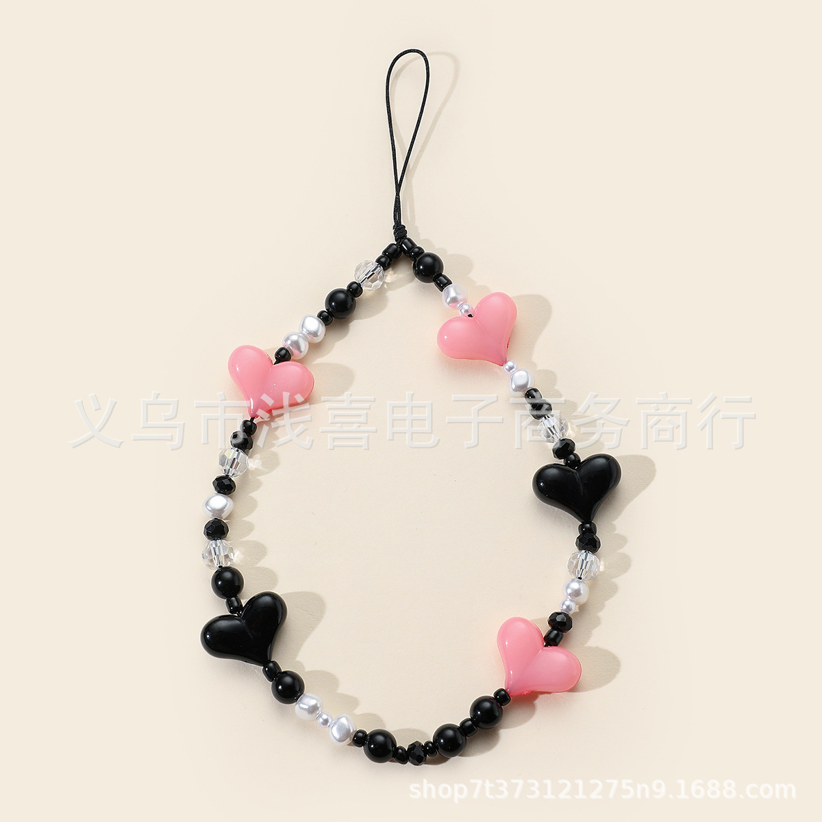 Park Chae-young's Instagram-style diy beaded pendant, heart-shaped pearl pendant, Korean version for women