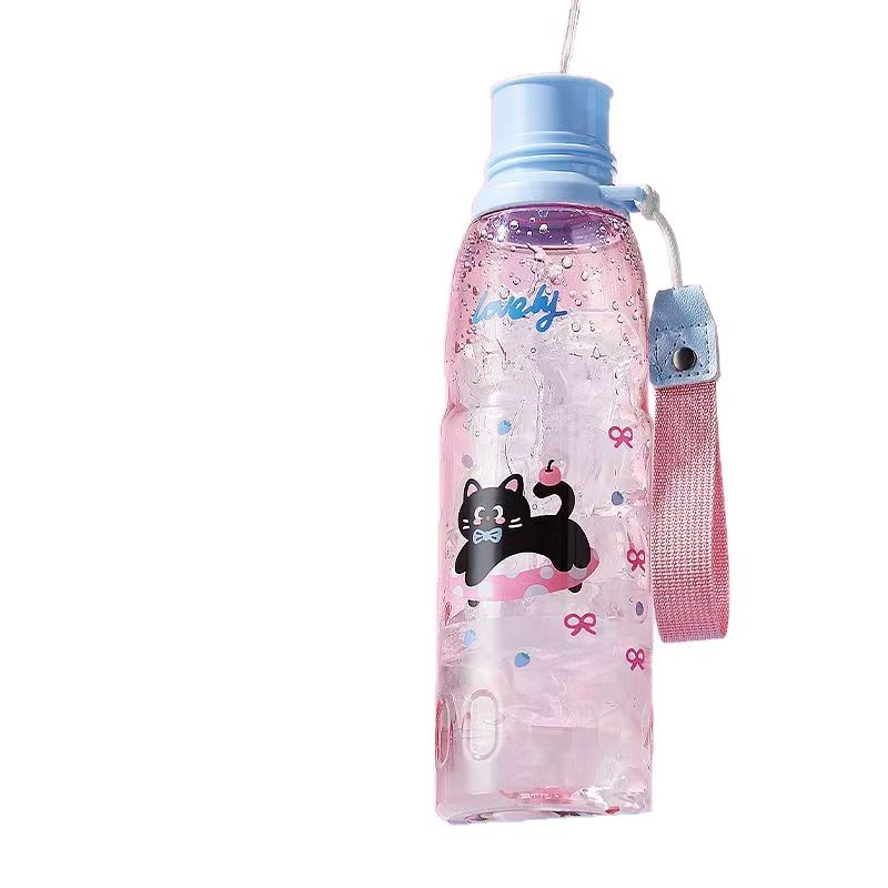 Summer water cup, large-capacity straw cup, high-temperature resistant for boys and girls, portable for sports, children and students, plastic cup for travel