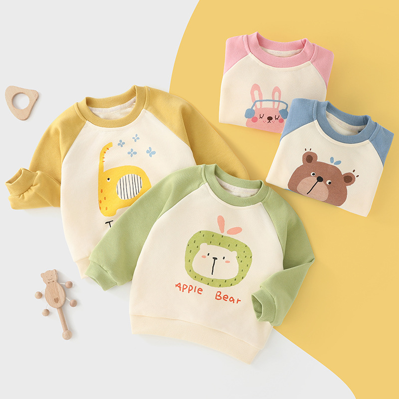春秋新款儿童长袖卫衣幼儿打底衫男女童秋装婴儿上衣宝宝衣服童装