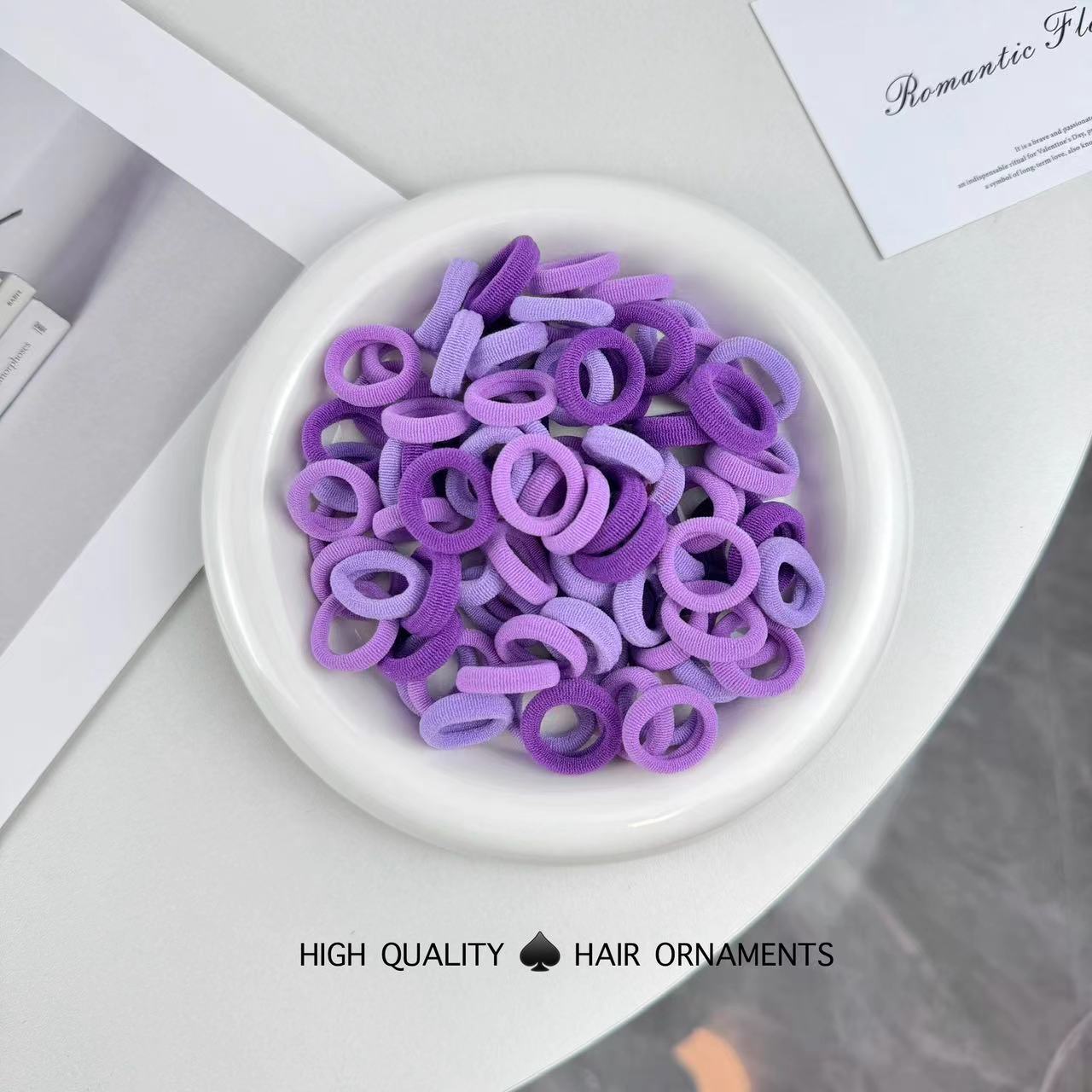 Children's small rubber band, girls' hair tie, hair band for girls and babies, 2024 new high-elasticity children's hair tie Application Scenario