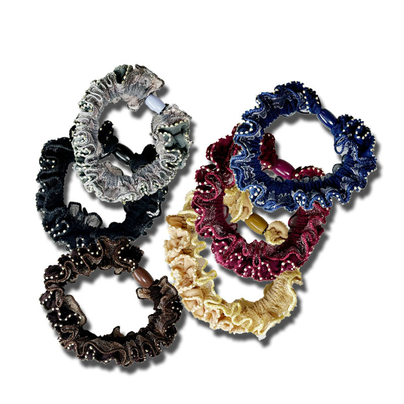 Versión coreana cordón de encaje cordón de pelo alto estiramiento grueso durable cordón de cabeza simple cabeza de atadura de sentido premium gorra de pelo grueso Item Picture