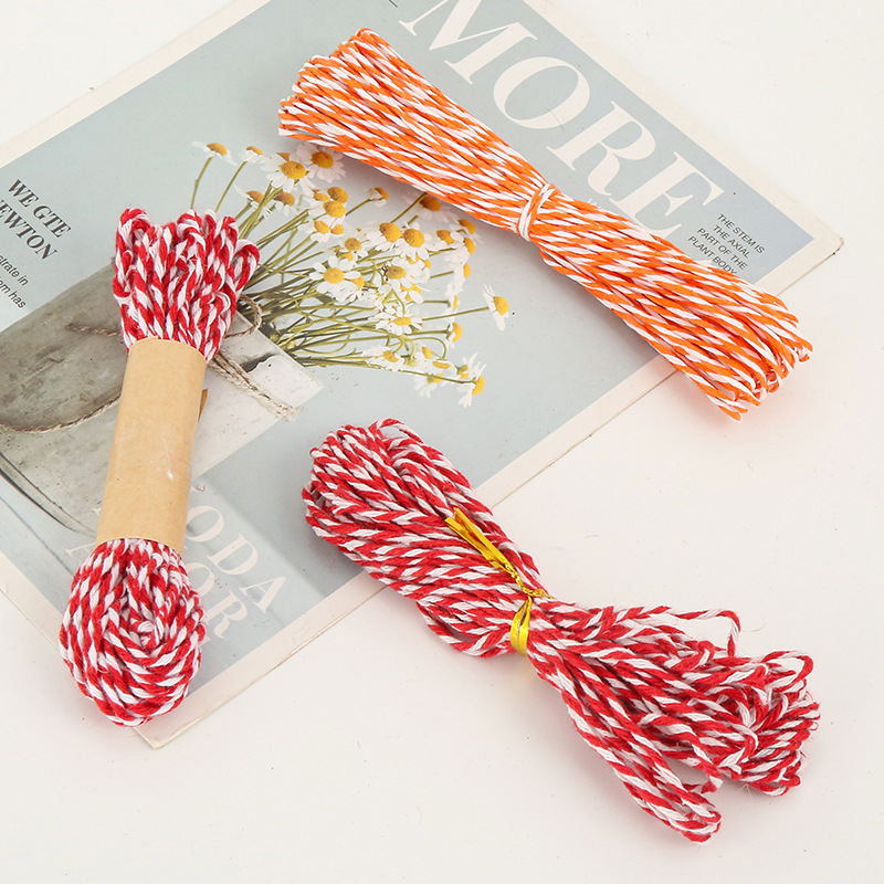 Handmade hemp and cotton ropes, 5 meters /10 meters /20 meters, cross-border new decorative pendants, tags, hanging ropes, textile accessories, clothing Application Scenario