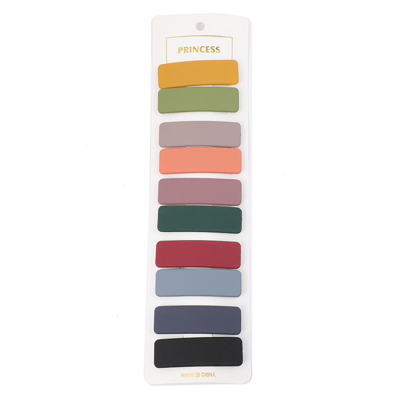 Korean version hair clip set, matte Morandi color one-piece clip, female Instagram influencer BB clip, teenage bangs clip wholesale Item Picture