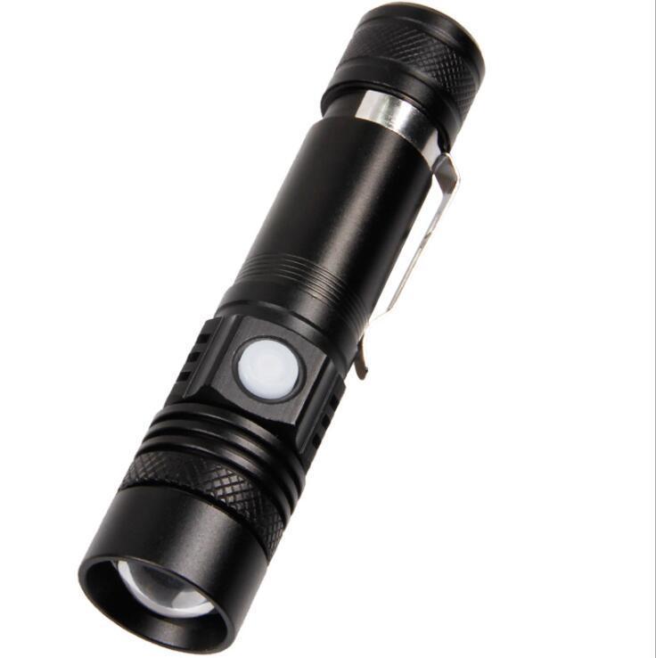 New T6 Long-Range Led Aluminum Alloy Outdoor Usb Charging Telescopic Zoom Flashlight Factory Direct Sales Item Picture