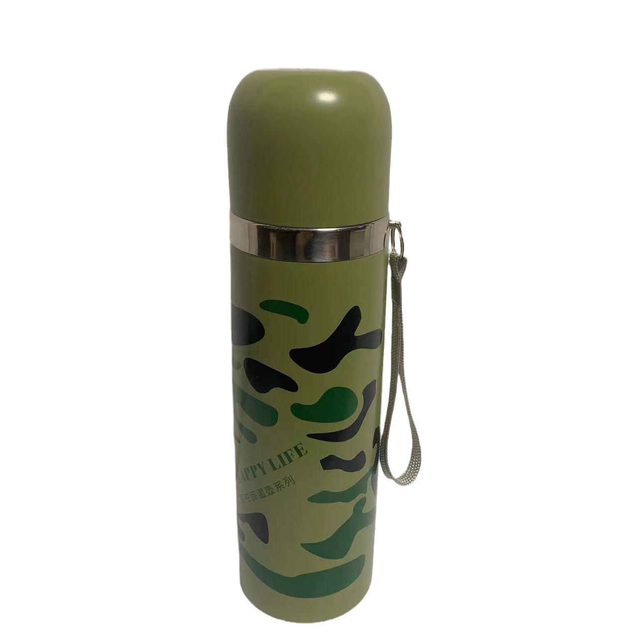 Camouflage insulated military training stainless steel vacuum sling in stock, gift cup, outdoor fitness 304 student bullet head Item Picture
