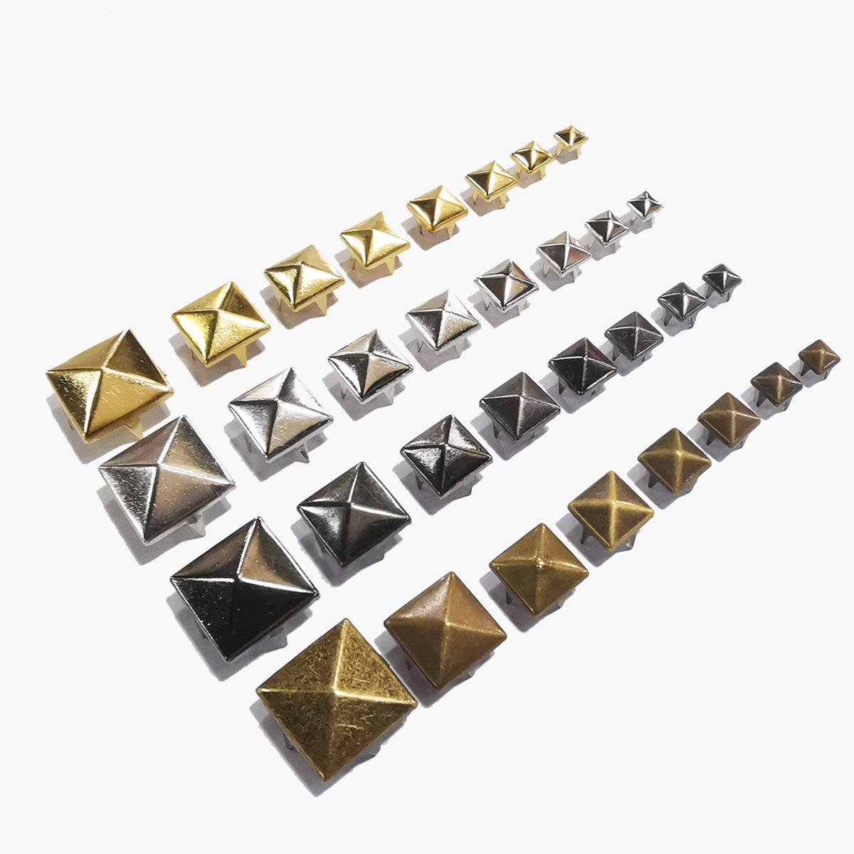 Claw nail type processing and customization, multi-style four-claw DIY phone case, bag accessory rivets, round and flat