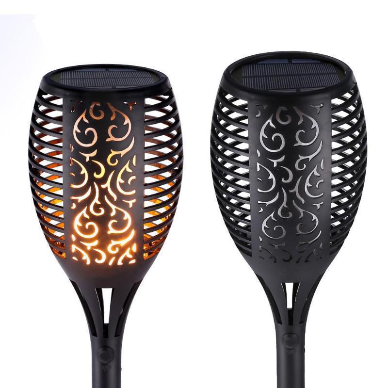 Cross-border solar flame lamp 12led torch, outdoor sensor lamp, garden courtyard ground insert decorative landscape lamp Item Picture