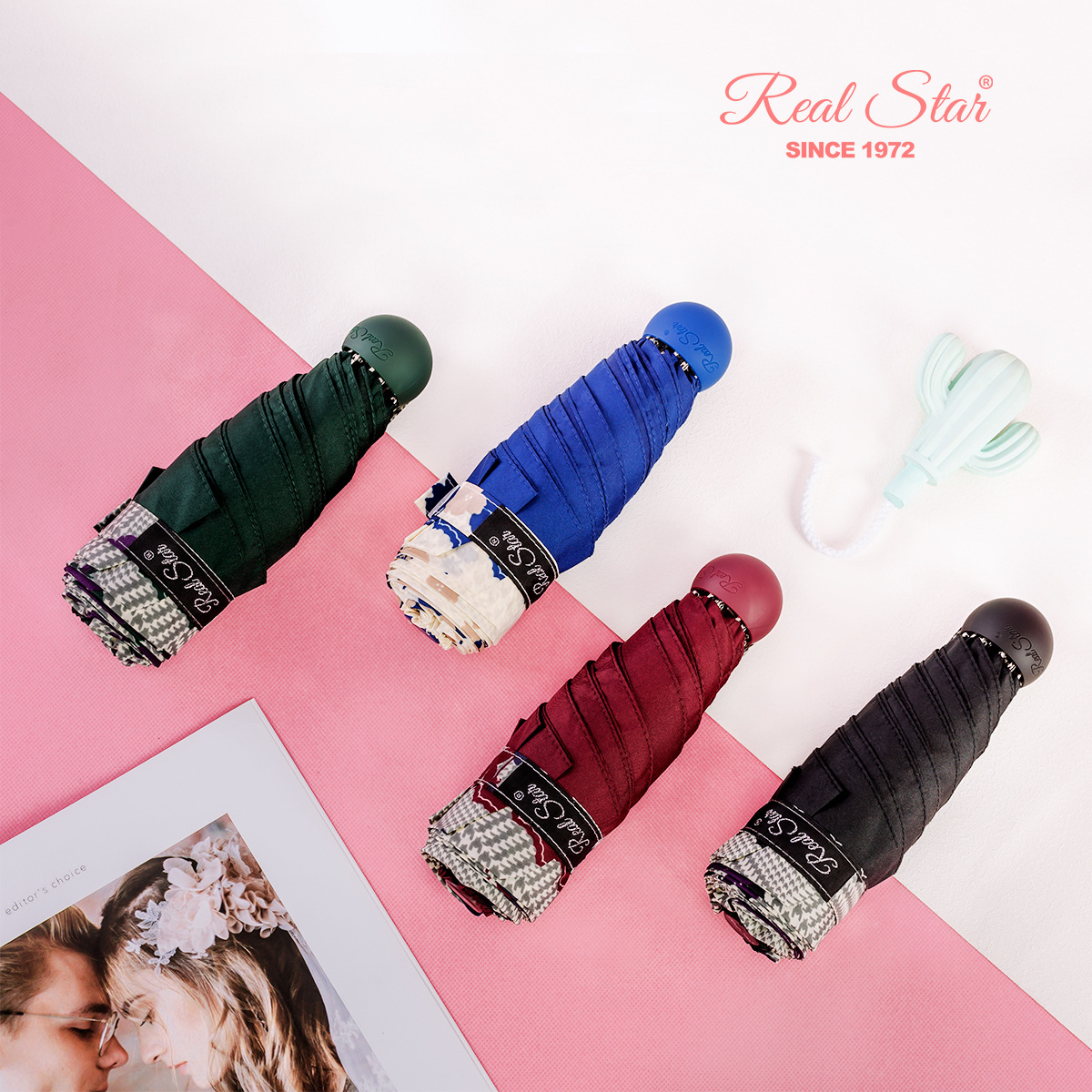 Wholesale and printing of RST Japanese sunshade umbrellas, mini 50% discount portable pocket dual-purpose umbrellas for women