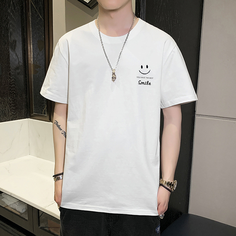 Cotton short-sleeved T-shirt for summer 2022, men's short-sleeved T-shirt, trendy thin sporty T-shirt, loose half-sleeved for men Specification image