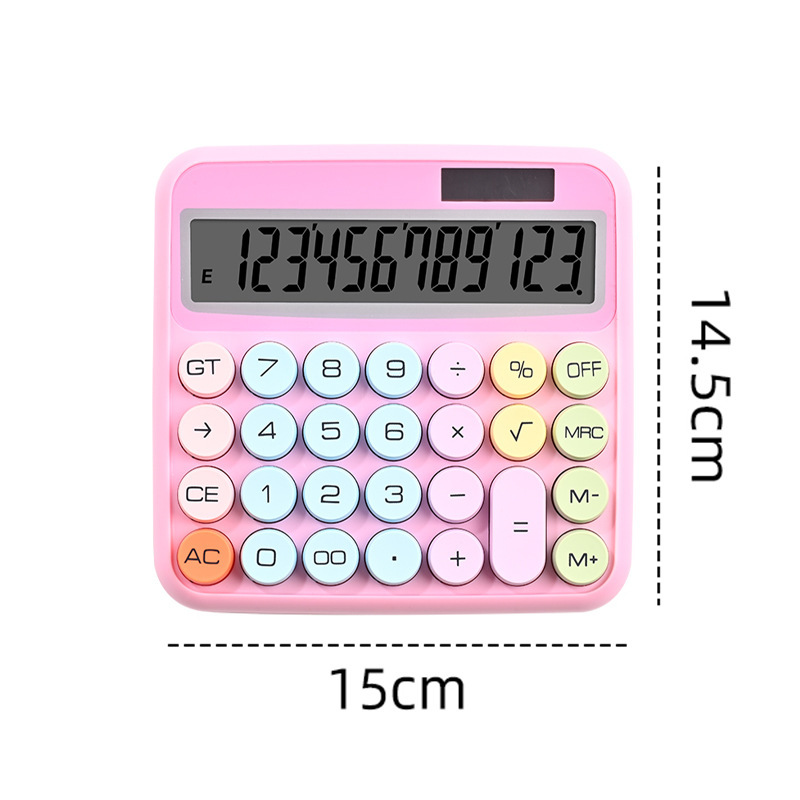 Dopamine calculator, colorful, cute, large size calculator, mechanical large keys, large screen, dedicated for office use and commercial purposes Item Picture