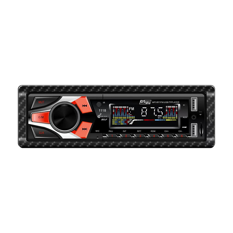 厂家直销跨境车载蓝牙MP3播放器AUX插卡双U盘FM收音机汽车音