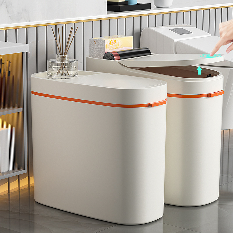 Slit trash can, large capacity for home use, bathroom and kitchen, 2024 new model, special for large toilet, living room with lid