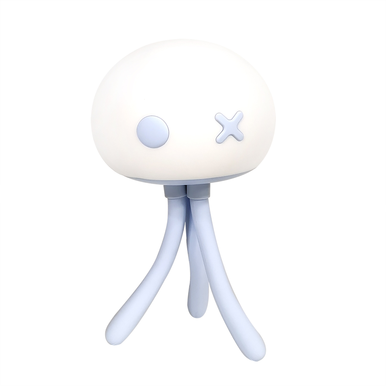 Jellyfish Creative Lamp, cute mini baby bedroom sleep feeding eye-protecting desk lamp, transformable patting silicone night light Item Picture