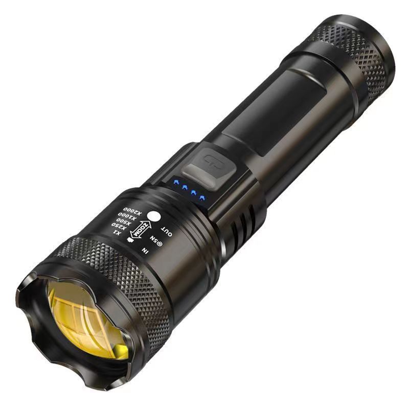 New Ultra Strong Long-Range Flashlight Outdoor Patrol Focus Long-Range Zoom Auroral Cannon Flood Light Item Picture