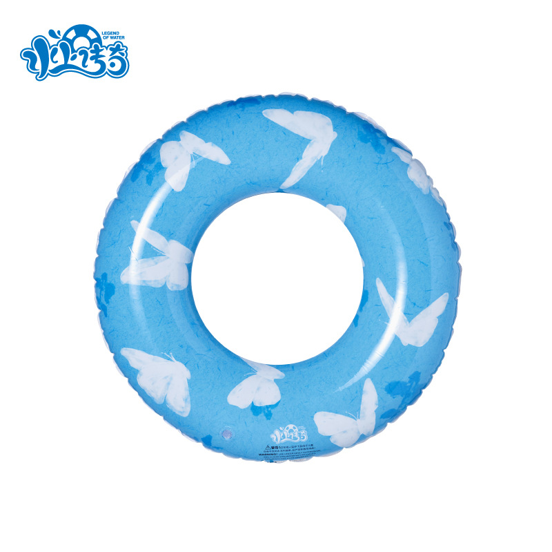 Spot Water Legend Environmental Protection Pvc Children's Swimming Ring Boys And Girls Thick Swimming Ring Blue Butterfly Manufacturers Wholesale Specification drawing