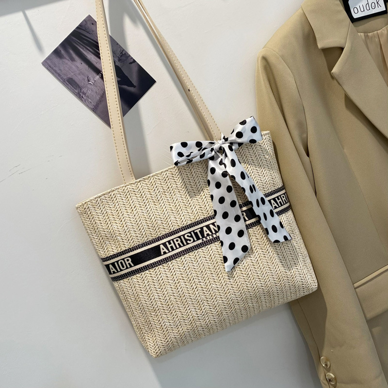 Summer straw bag women's bag 2021 new fashion large capacity single shoulder bag net red simple handheld crossbody bag thumbnail