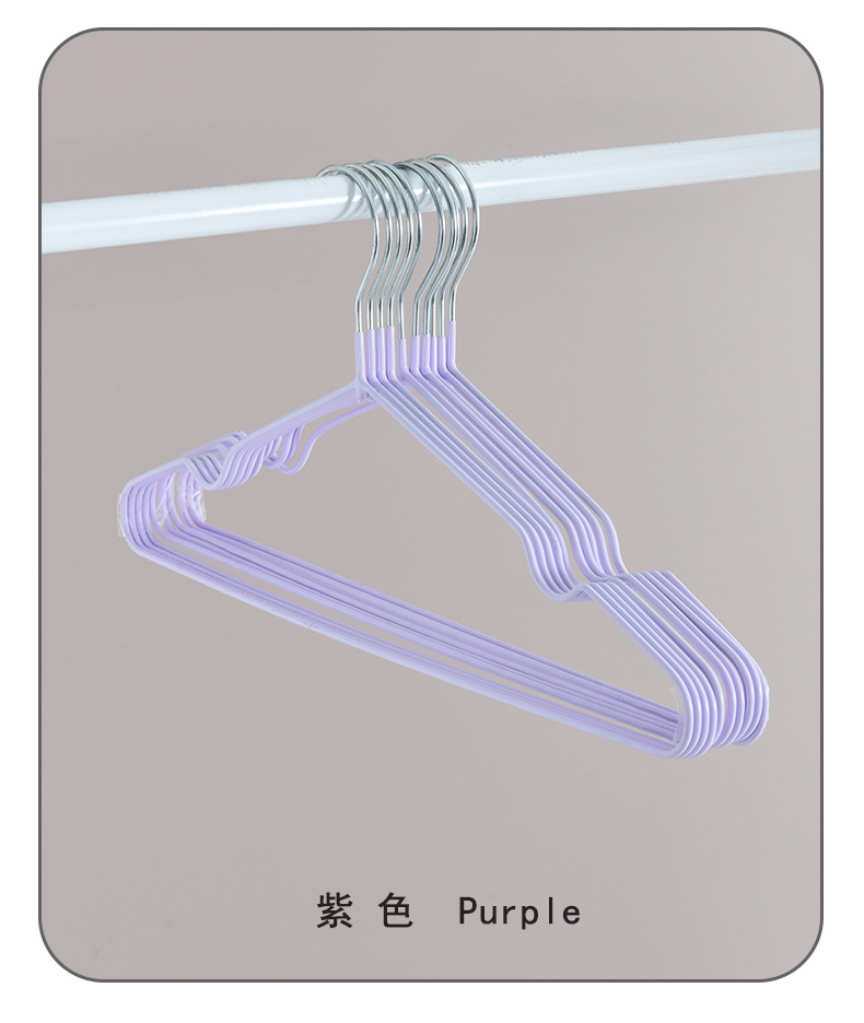 祥华家用成人儿童多功能防滑无痕加粗厚挂晾衣撑架子浸塑铁丝衣架详情8