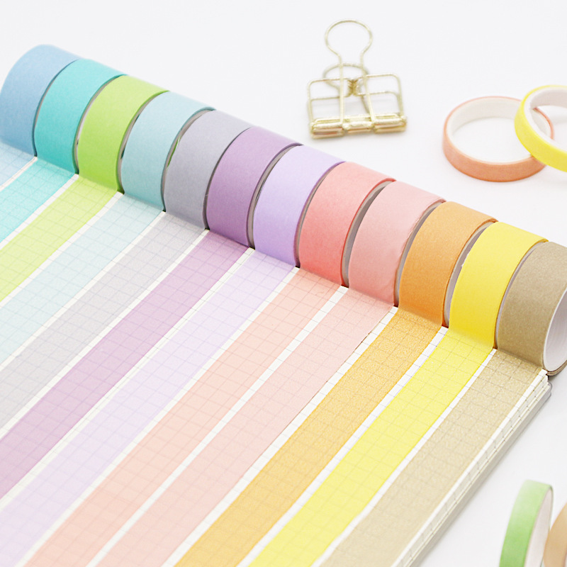 Clearance sale of masking tape, planner, solid color tape, student figurine, DIY lace, border, landscaping and masking tape