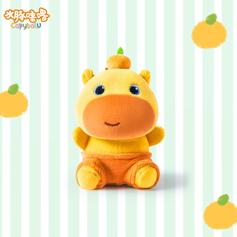 多爱联名正版冰激凌水豚噜噜周边毛绒挂件包包钥匙扣学生挂饰礼物