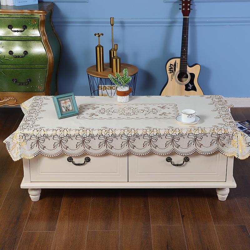 New Nordic Style Pvc Rectangular Flower Rich Tablecloth Waterproof And Oil-Proof Washless Table Cloth Household Coffee Table Mat