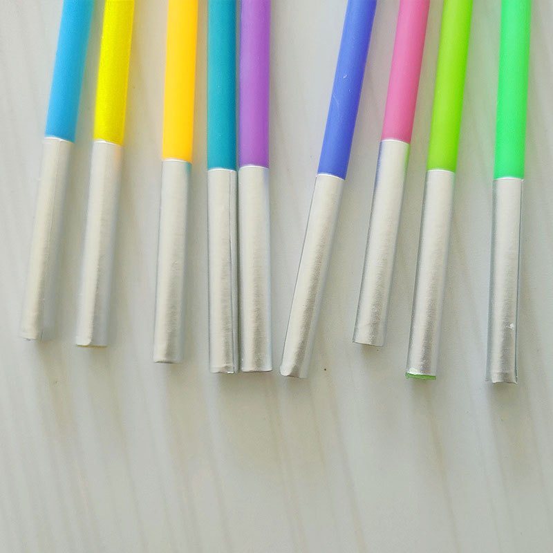 Rainbow birthday candles, creative macarons, colorful birthday candles, crystal long poles, pencil cake candles Application Scenario