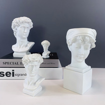 David sculpture resin head Figure sculpture Crafts Creative pen holder Home decoration decoration imitation plaster vase