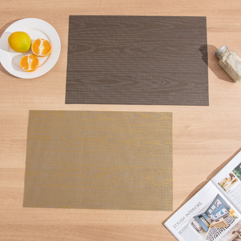 European-Style Pvc Woven Coasters, Teslin Placemats, High-End Dining Table, Heat Insulation Pads, Hotel Western-Style Placemats, Simple And Waterproof details Picture