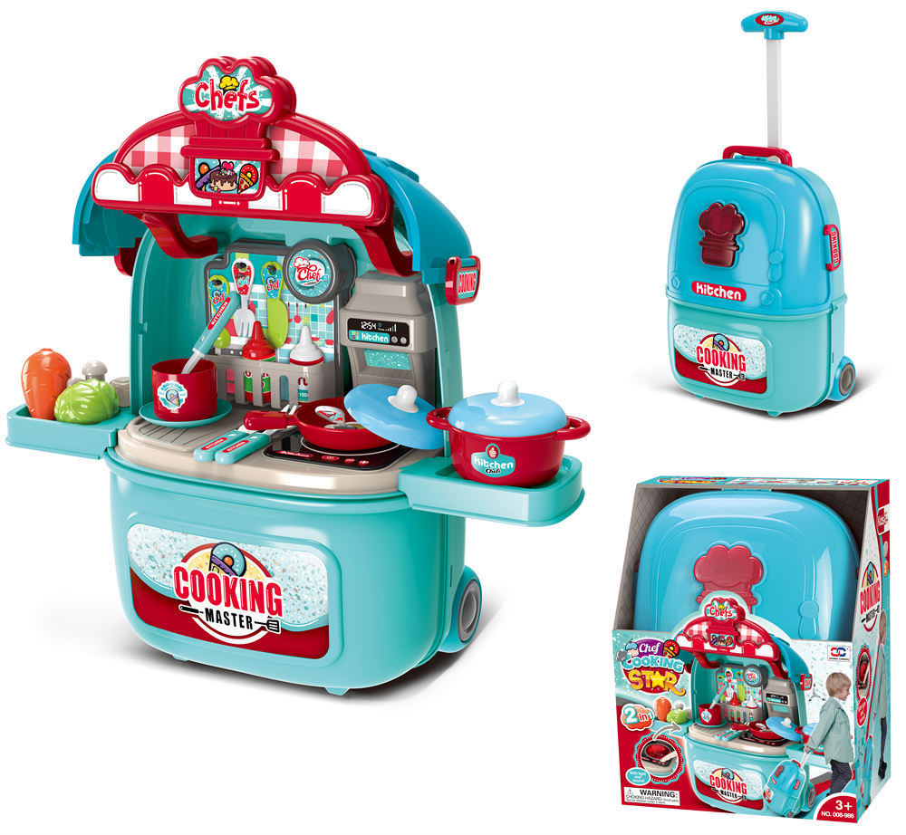 Cross-border children sound and light kitchen tableware set Makeup tools Doctor toys boys girls play house trolley box Specification drawing