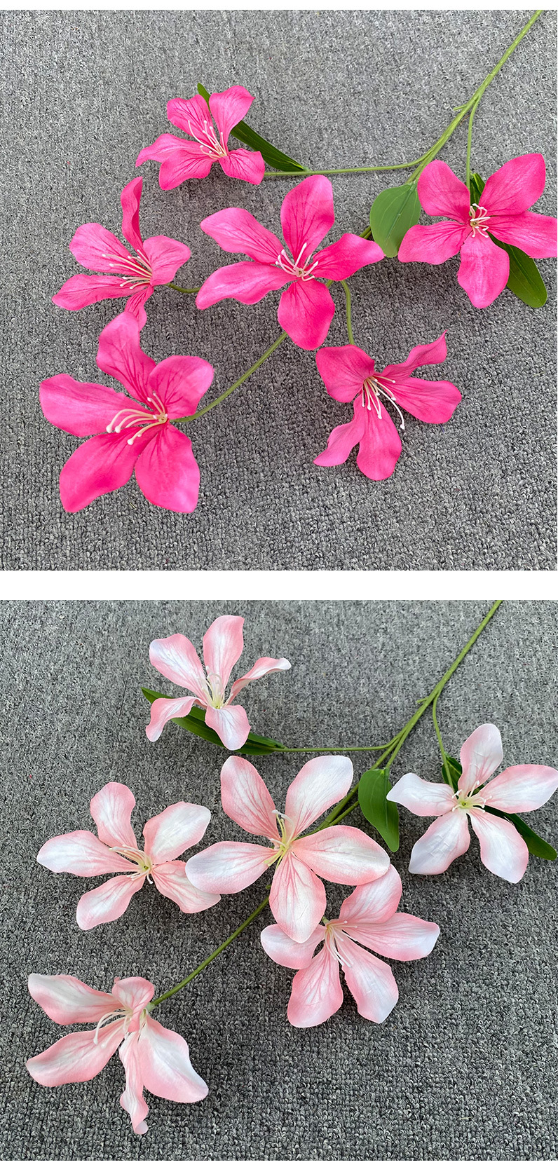 3D打印火焰兰仿真花 婚庆酒店装饰家居背景插花花排详情8