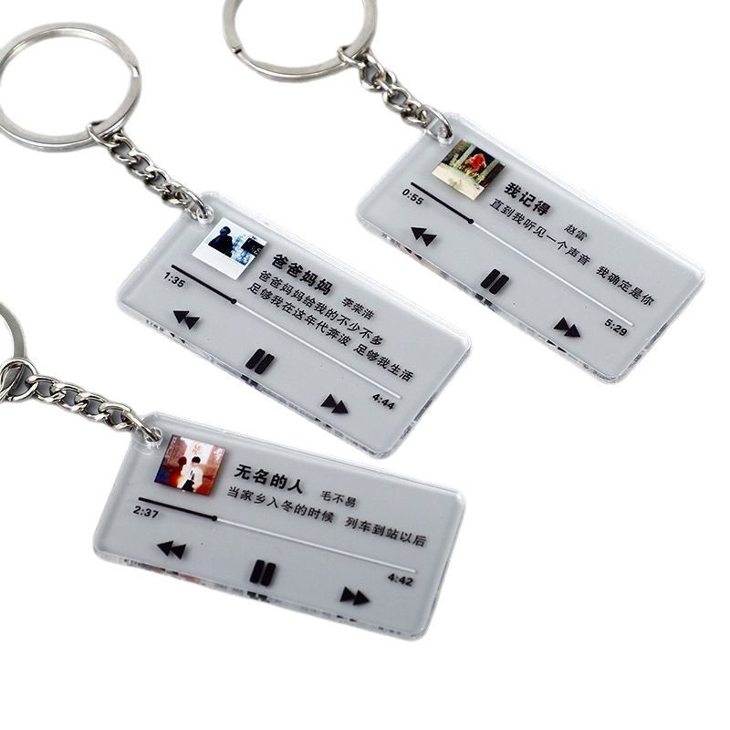 亚克力钥匙扣定制我在哪里很想你路牌文字logo广告创意校徽小挂件详情图5