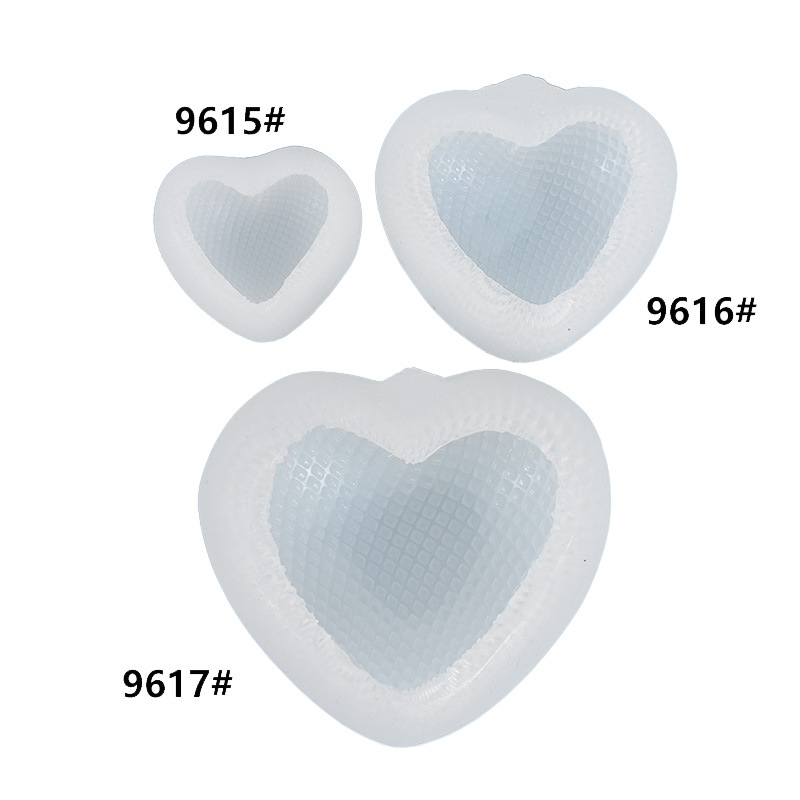 Heart-shaped woven diamond-shaped candles, silicone mold, handmade soap, diy epoxy resin, car aromatherapy ornaments, hot pot oil utensils details Picture