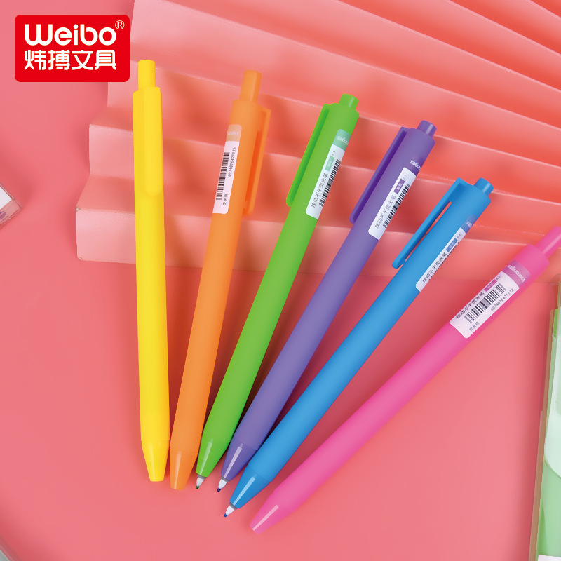 Weibo non-drying planner pen, gel pen, tie-dye water double-headed oil painting Special pearlescent foreign trade writing pen Specification image