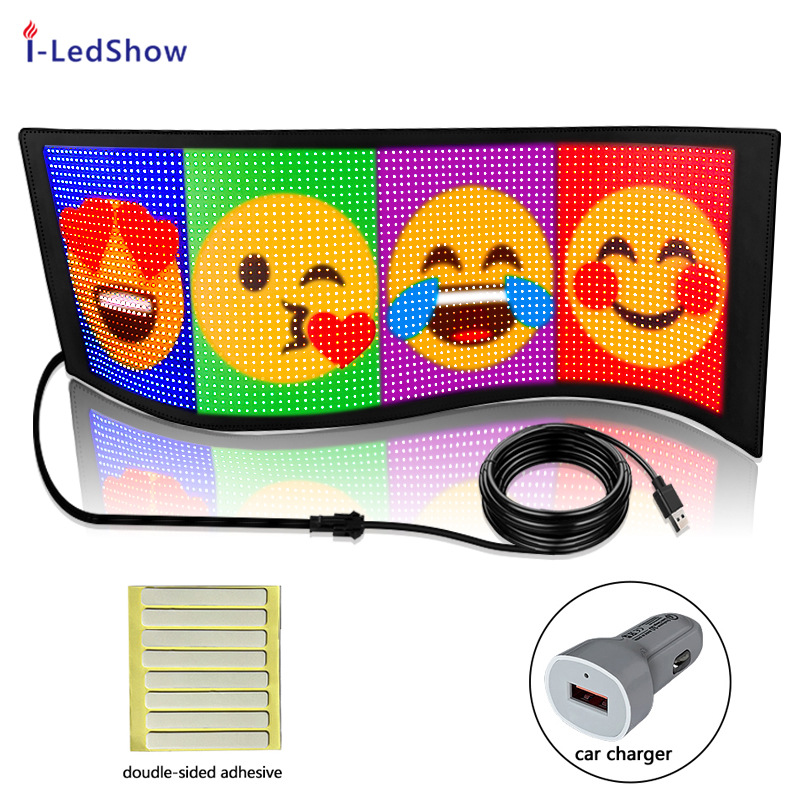 跨境电商爆款柔性LED柔性屏全彩车载广告屏蓝牙显示屏led超薄软屏详情图3