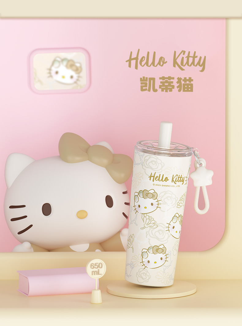 Hello Kitty Cinnamoroll主题高硼硅咖啡杯套装母婴用品饮水桶支架水桶架子详情11