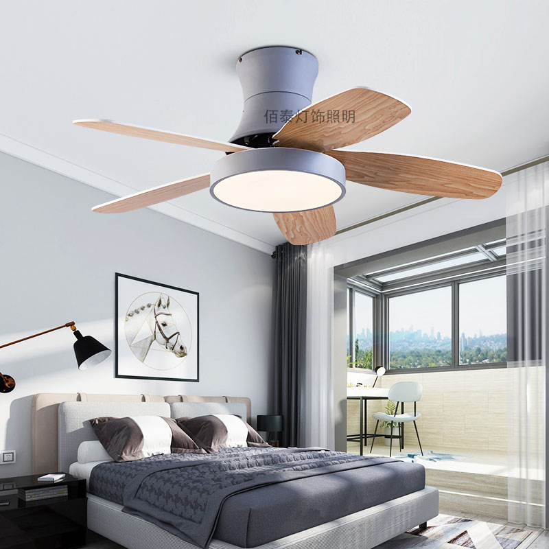 Ceiling fan light, bedroom, dining room, living room, ceiling fan, silent remote control, high wind force, variable frequency, Amazon cross-border lighting fixtures Application Scenario