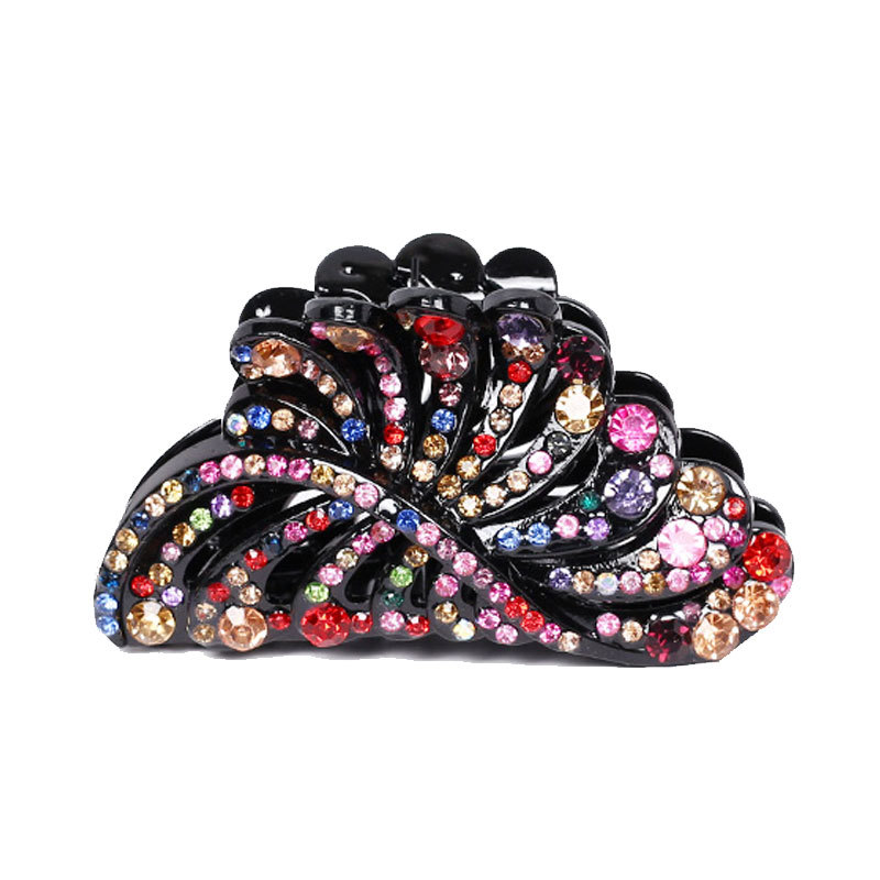 Amazon large hair clips, large quantity, new hair clips, women's back head, cross-border water diamond headwear wholesale Item Picture