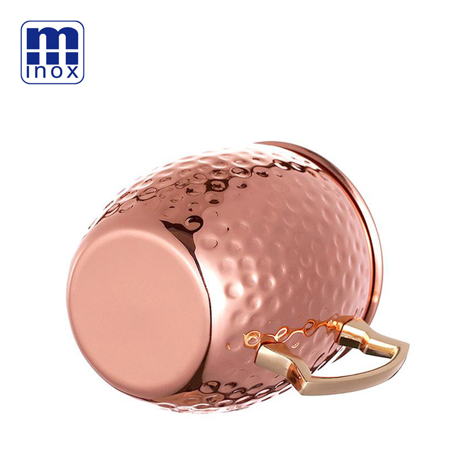 M® Stainless Steel Copper Plated Mug White Wine Beer Cocktail Mug Mongolian Crafts Wine Set Mule Red Wine Cup Holder details Picture