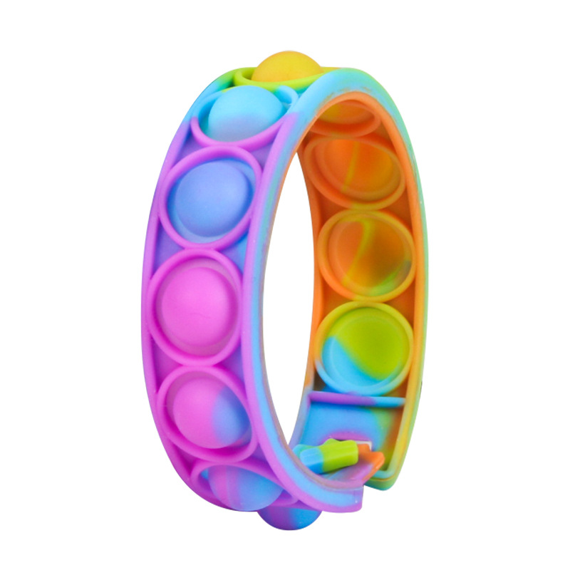 New Anti-Rat Pioneer Bracelet Bubble Bracelet Puzzle Decompression Finger Music Silicone Bracelet Toys Application Scenario
