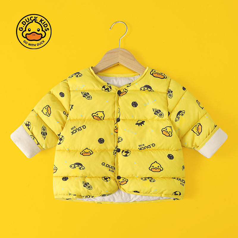 Little Yellow Duck Children's Cotton inner liner 2022 Autumn and winter new cartoon thickened warm coat for boys and girls, one-piece consignment Application Scenario