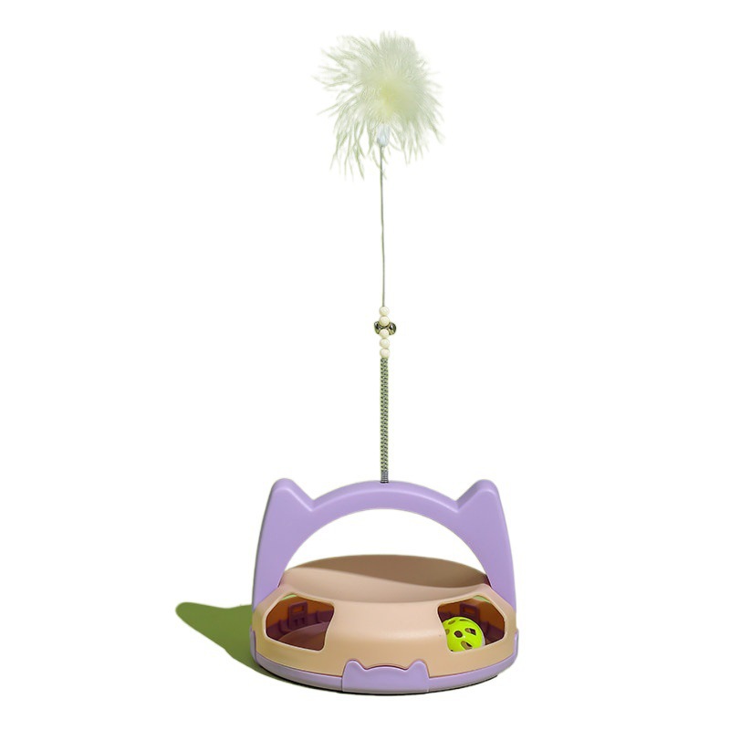 Cat Toy Bite Resistant Toy Cat-Teasing Stick High And Fun Cat Turntable Ball Pet Supplies Cat-Teasing Stick Turntable Toy Item Picture