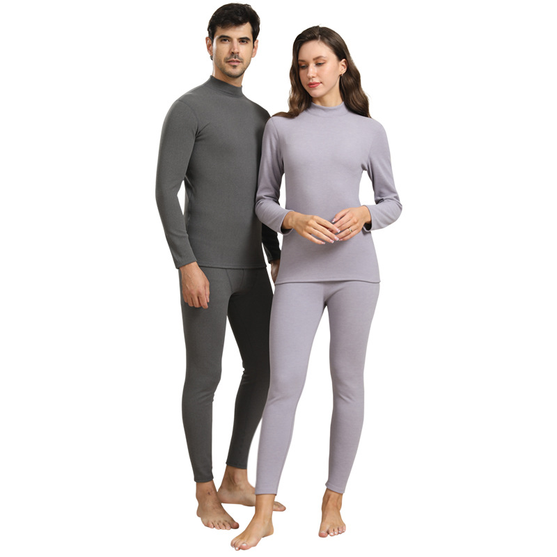 Wholesale Men's Thermal Underwear Plus Fleece Thickened Suit Bottoms Young Graphene Heating Long Johns Women Item Picture