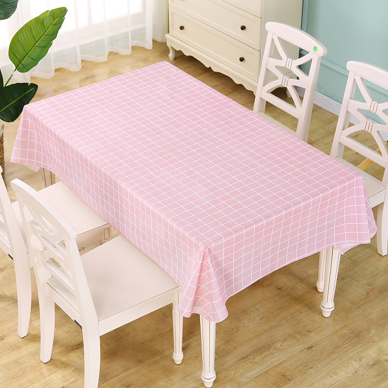 Cross-Border Foreign Trade Ins Wind Nordic Check Waterproof Tablecloth Pvc Oil Hot Oil Table Mat Household Tablecloth Application Scenario