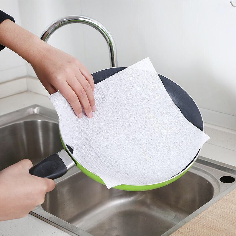 懒人抹布干湿两用家用清洁厨房百洁布专用纸一次性洗碗布吸水不沾详情图3