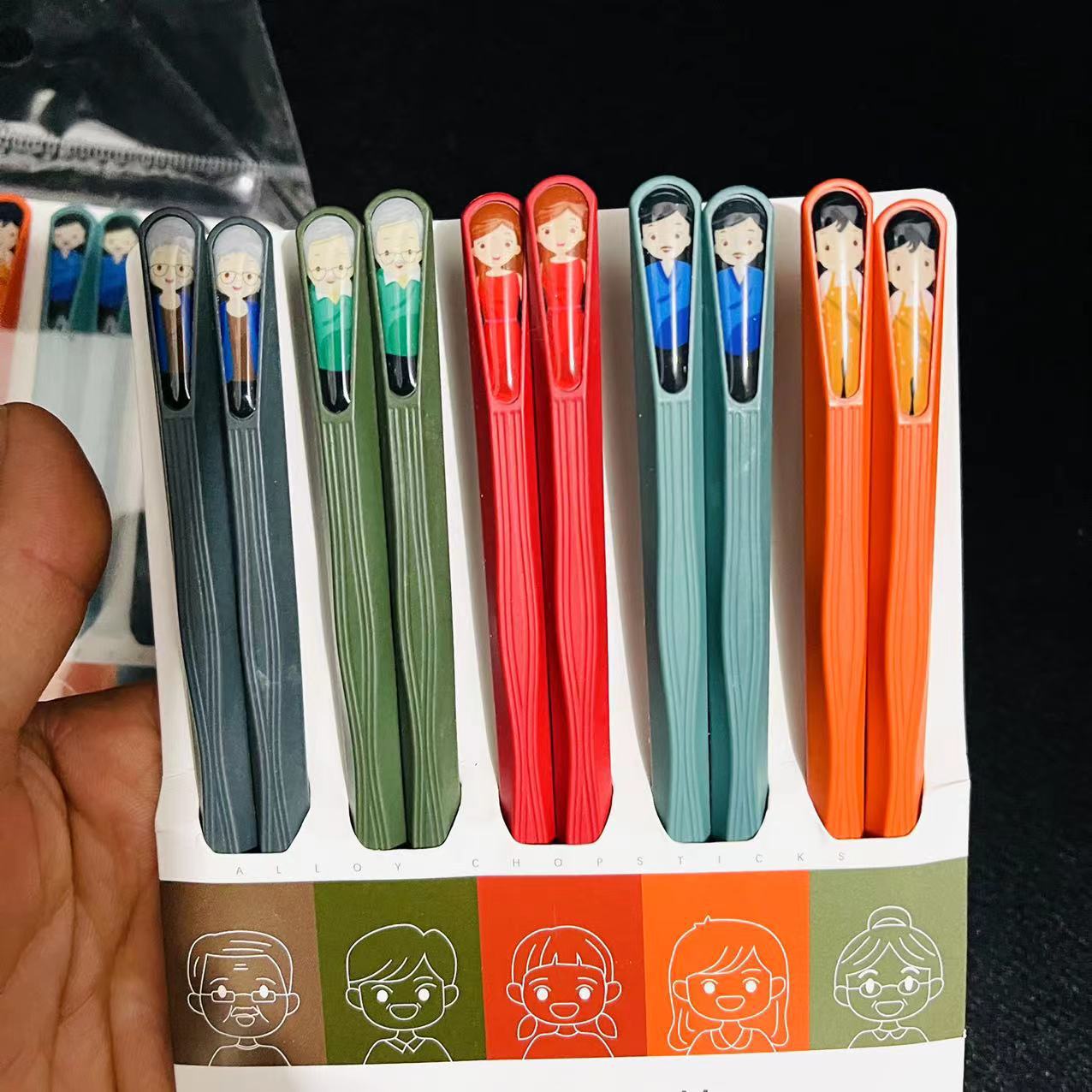 【 Zone 2-9 】 Dark-colored nail chopsticks 200 yuan per box, household chopsticks, household one-color pair of chopsticks, family set 1 yuan 2 yuan wholesale Specification image