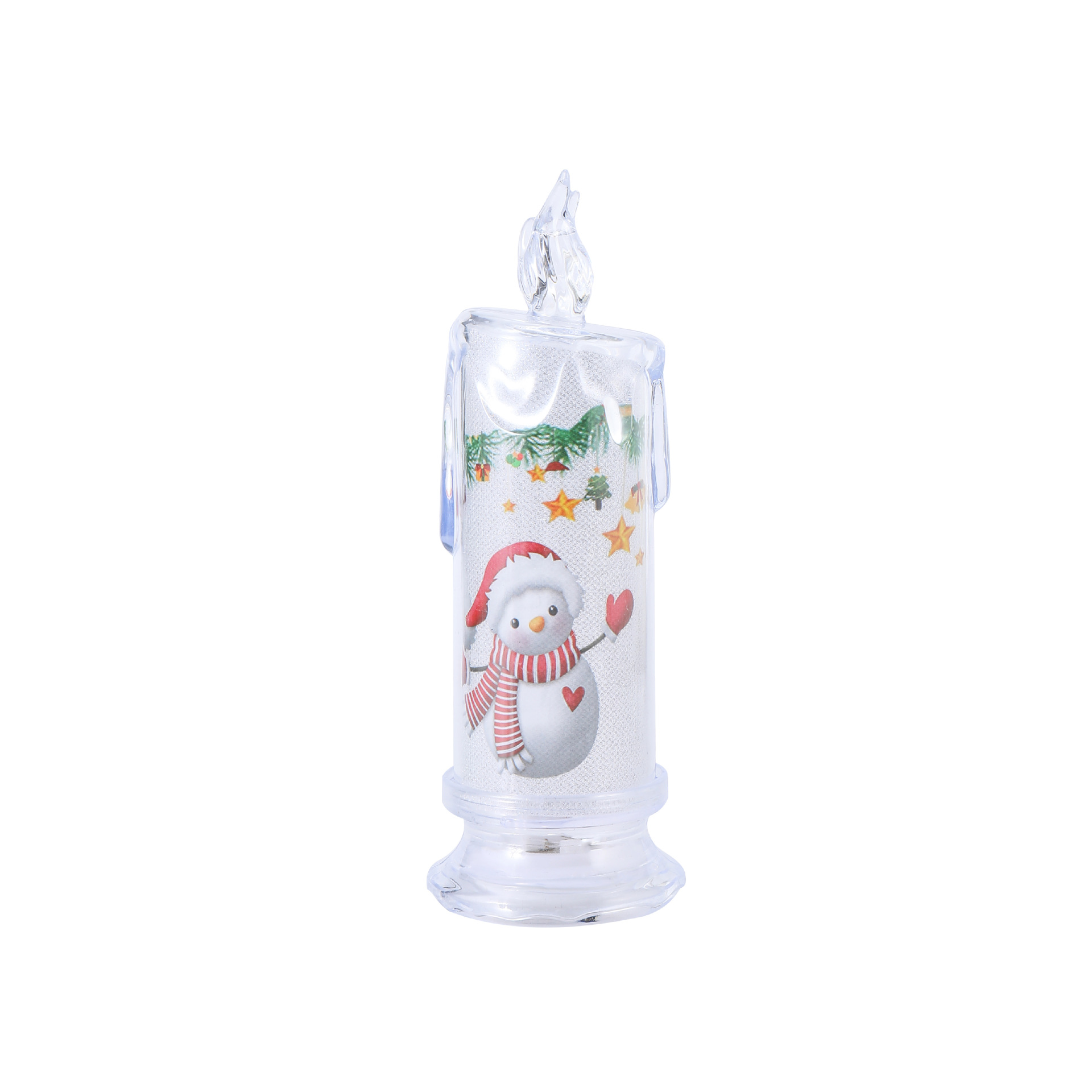 Cross-border new Christmas decoration LED tearful electronic candle simulation candle Santa Claus snowman Item Picture
