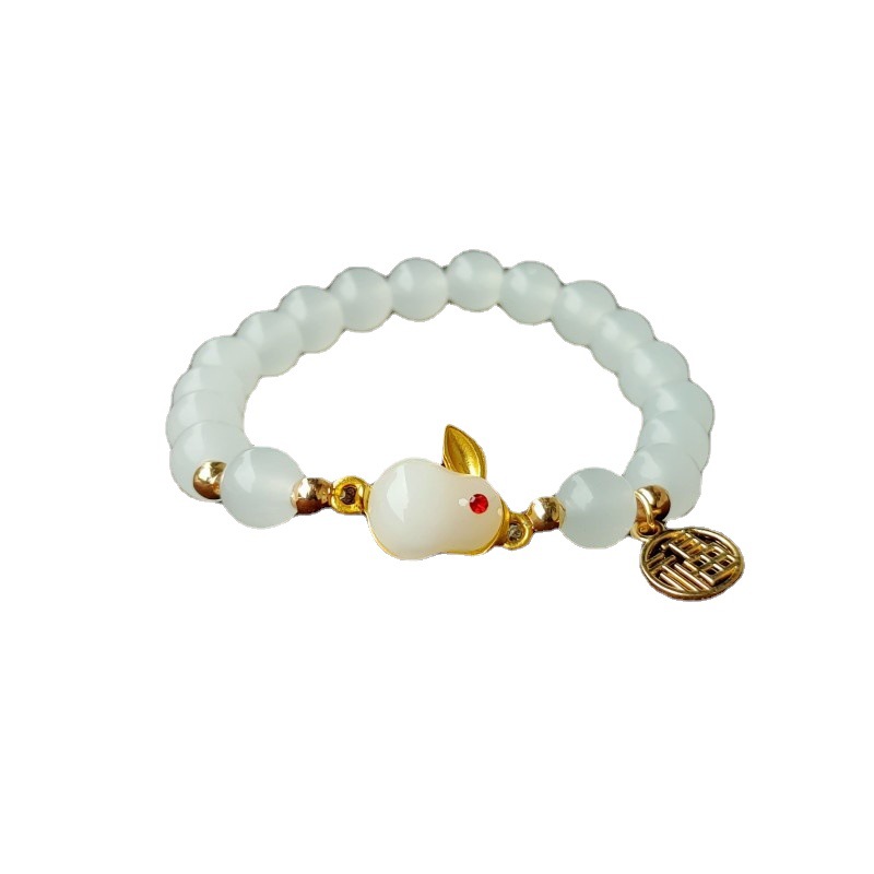 New Yutu Fu beaded bracelet Girl students children gift Valentine's Day gift trinket bracelet Item Picture