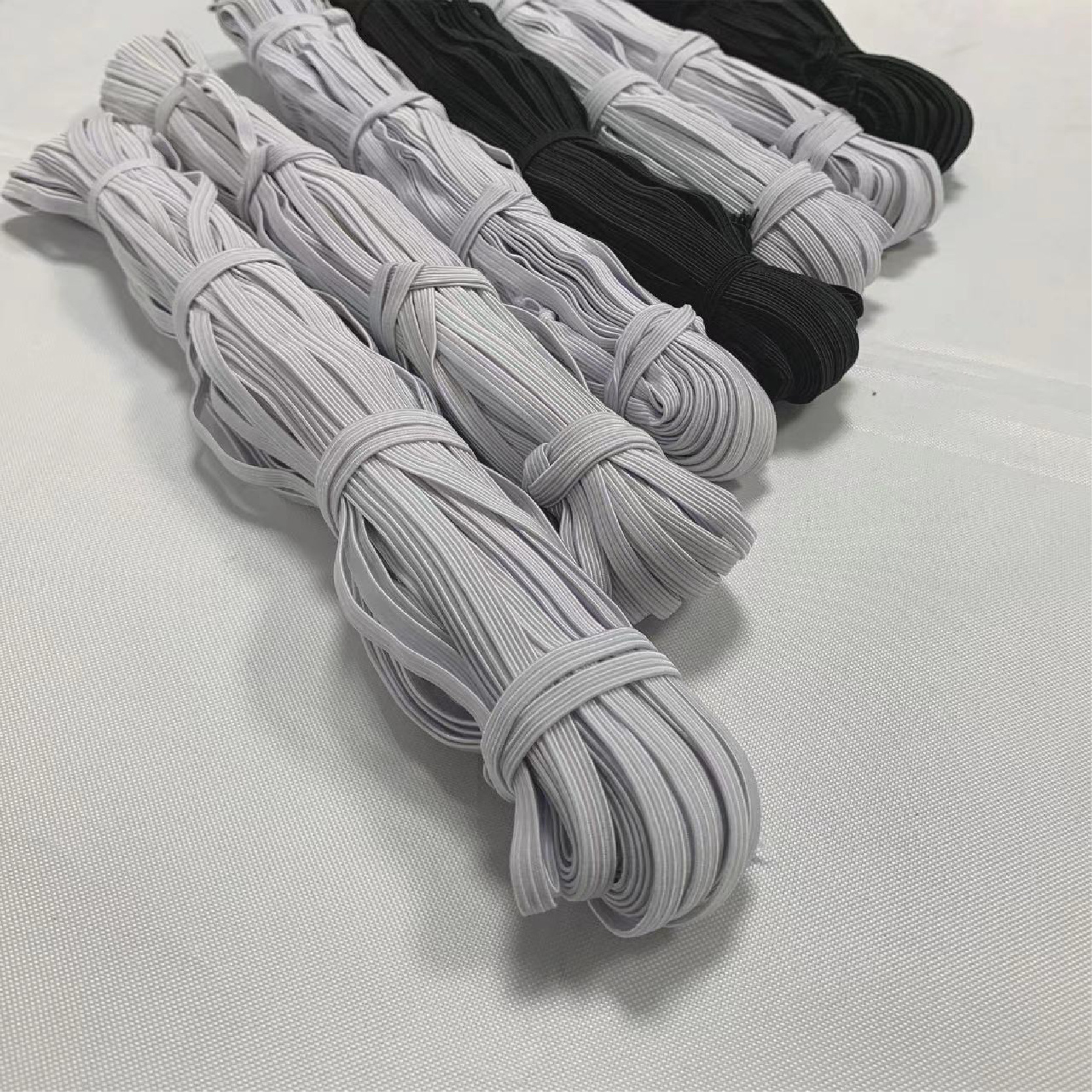 Wholesale White Black Bundle Woven Narrow Home Textile Clothing Elastic Ribbon Elastic details Picture