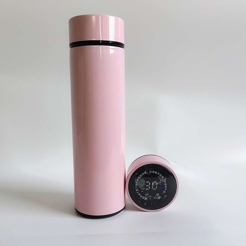 Factory Direct Intelligent Temperature Cover Straight Body Insulated Water Cup Stainless Steel Convenient Business Temperature Gift Water Cup Item Picture