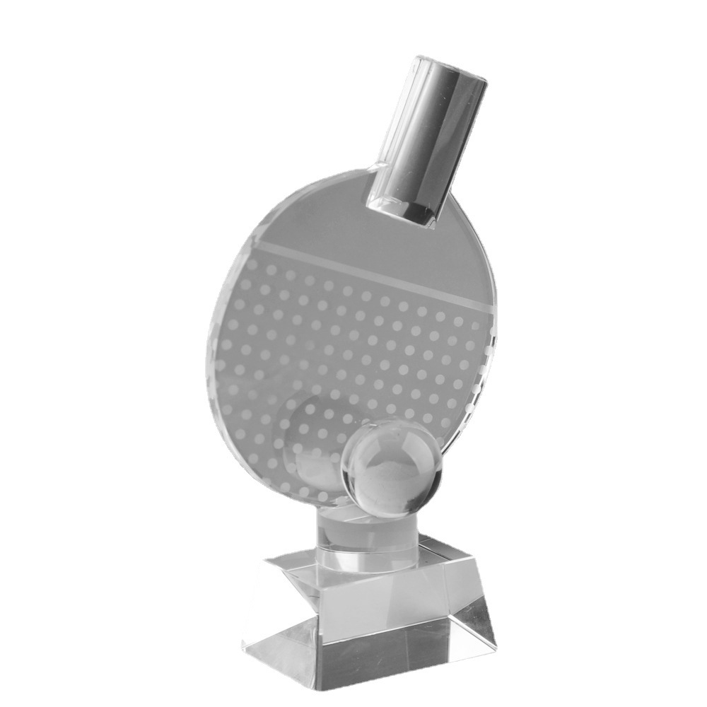 Crystal Glass [Table tennis] Crystal Trophy Annual Meeting Reward Competition Activity Outstanding Employee Trophy Item Picture