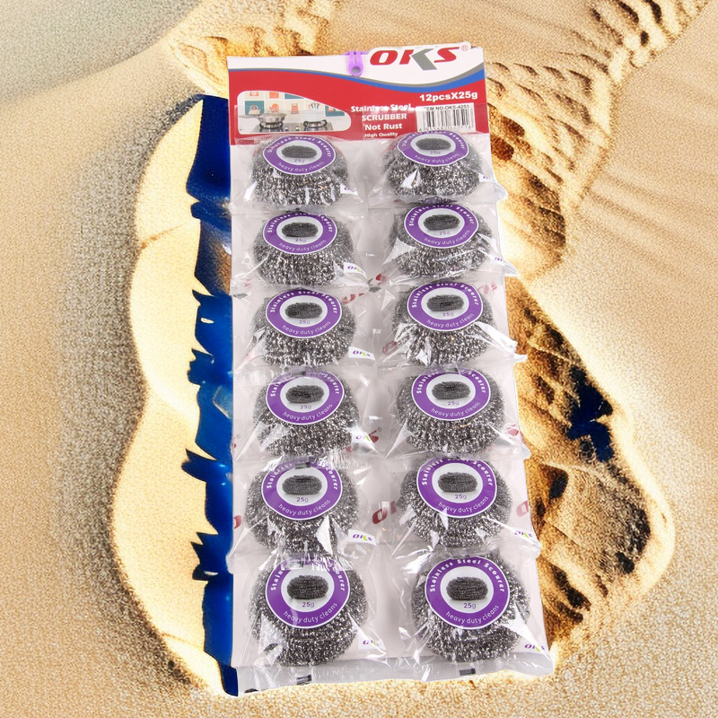 家用钢丝球不锈钢清洁球锅刷洗碗刷钢丝球厨房洗碗清洁球OKS